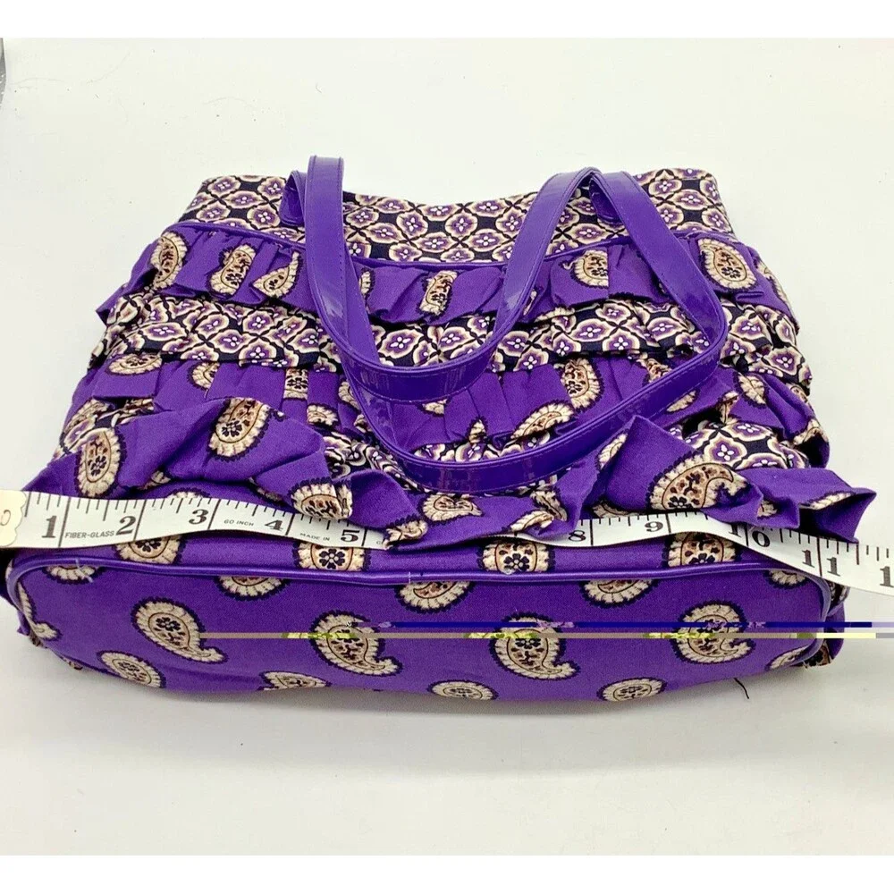 NWT Cha Cha Vera Bradley Purse Bag Simply Violet Ruffled Purple Paisley Retired